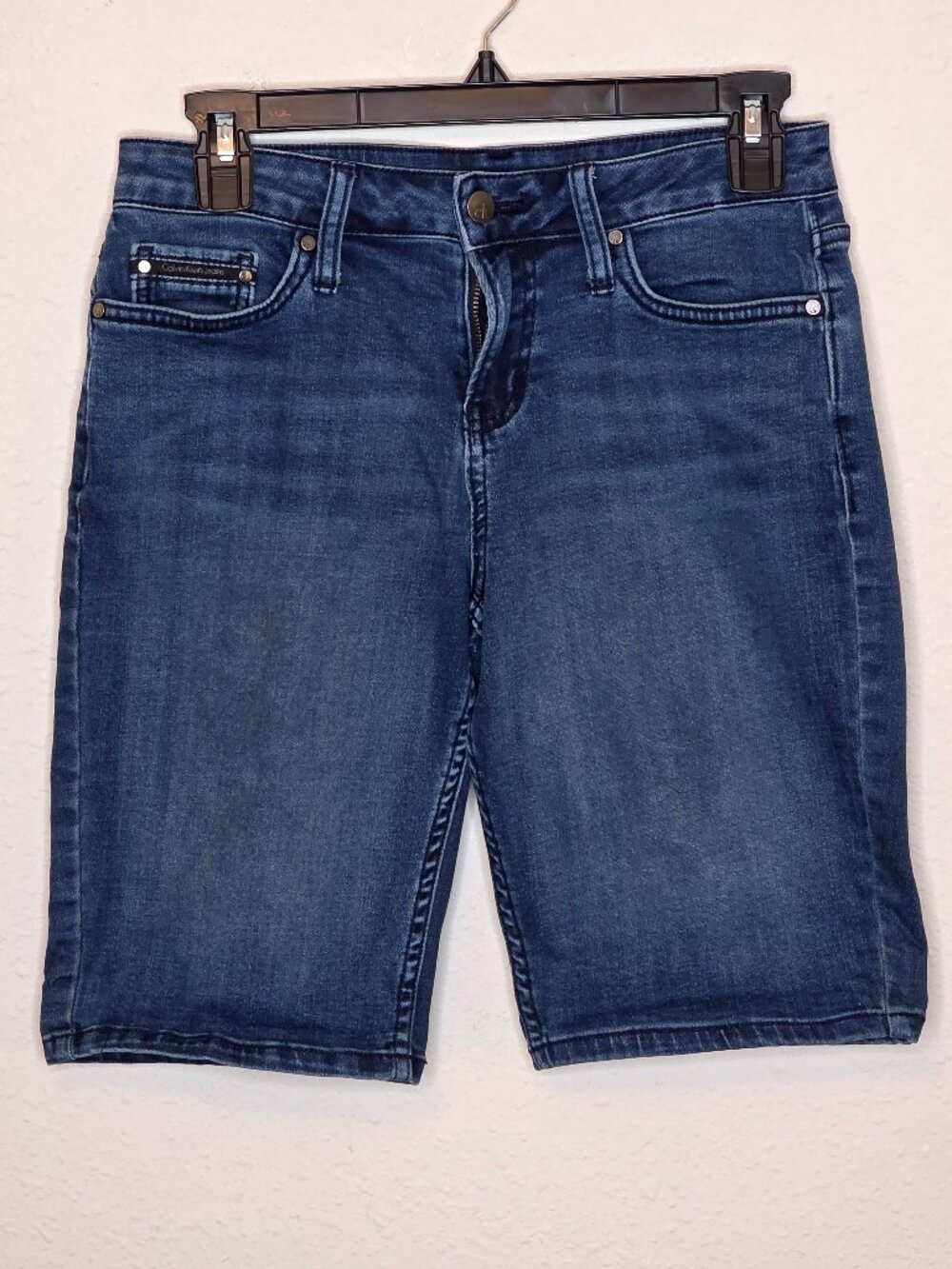 Calvin Klein City Shorts, Bermuda Shorts In Dark Demin, Women's Size 4